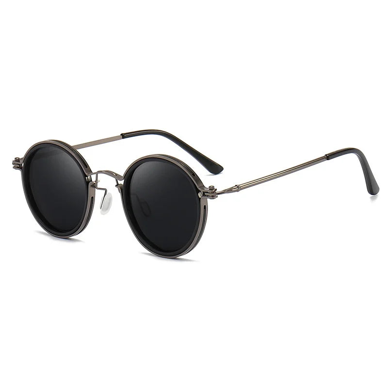 Retro Round Frame Men Women Sunglasses Metal Classic Gothic Steampunk Sun Glasses Vintage Business Style Shade Uv400 Goggles